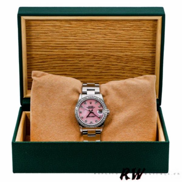 Rolex Datejust Pink Diamond Dial Oyster Bracelet 279384RBR PDO 28mm Lady Replica Watch - Image 2