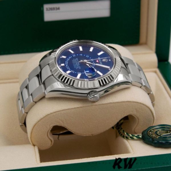 Rolex Sky-Dweller 326934 Stainless Steel Blue Dial 42MM Replica Watch - Image 4