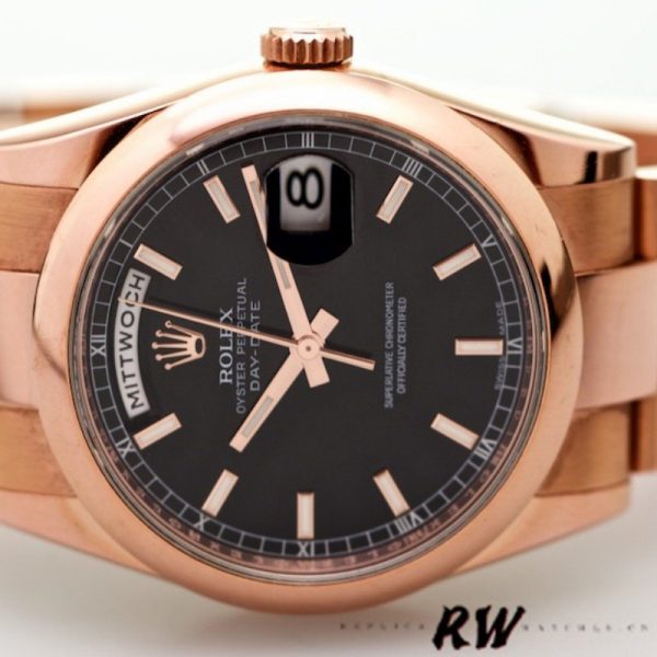 Rolex Day Date 118205 Black Dial 36mm Unisex Replica Watch - Image 3