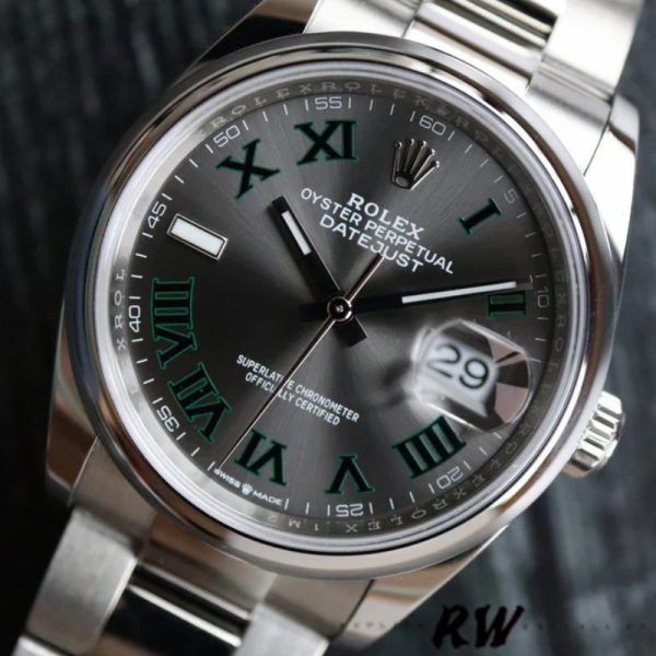 Rolex Datejust 126200 Stainless Steel Grey Wimbledon dial 36MM Unisex Replica Watch - Image 2