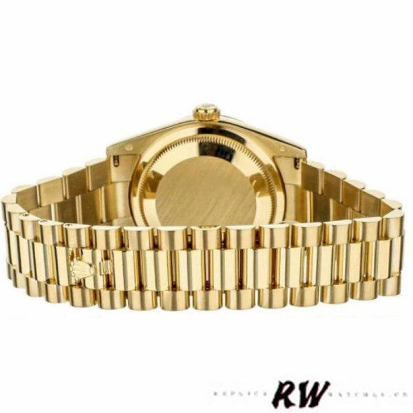 Rolex Day-Date 118238 Yellow Gold Diamond Meteorite Dial 36mm Unisex Replica Watch - Image 4