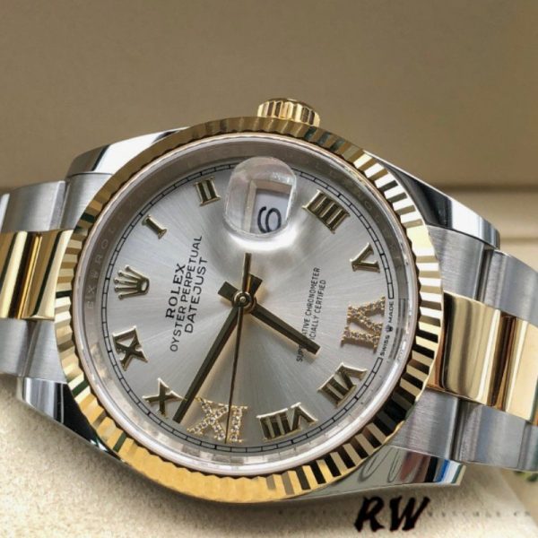 Rolex Datejust 126233 Silver Roman Numeral Dial 36MM Unisex Replica Watch - Image 3