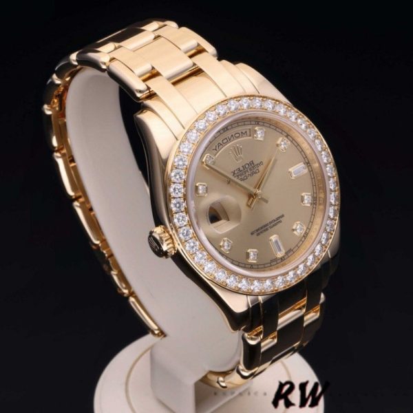 Rolex Day-Date 18948 Champagne Diamond Dial Special Edition 39MM Mens Replica Watch - Image 3