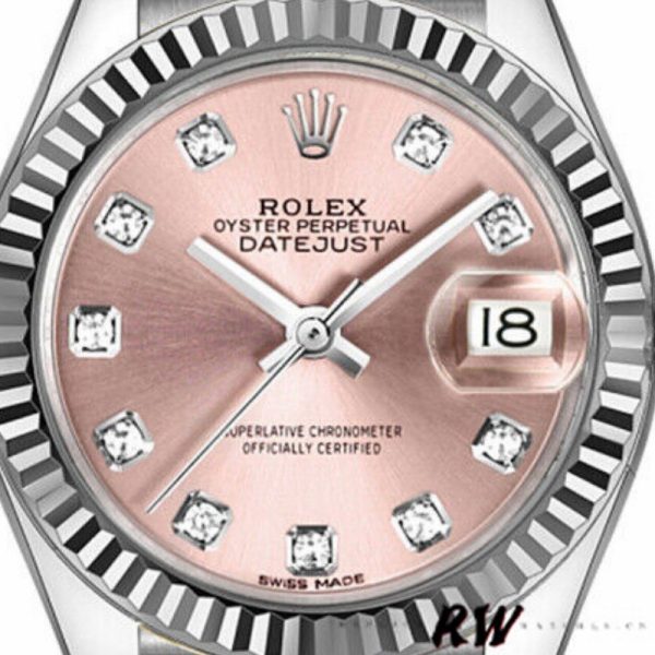 Rolex Datejust 279174 Stainless Steel Pink Diamond Dial 28mm Lady Replica Watch - Image 12
