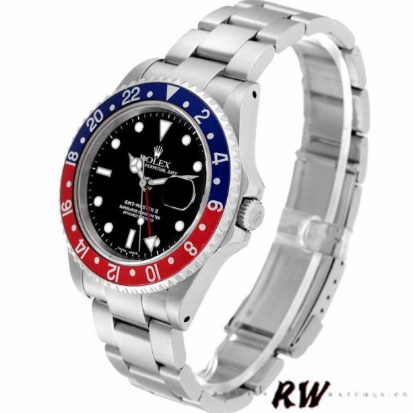 Rolex GMT-Master II 16710 Black Dial Blue Red Pepsi Bezel 40MM Mens Replica Watch - Image 3