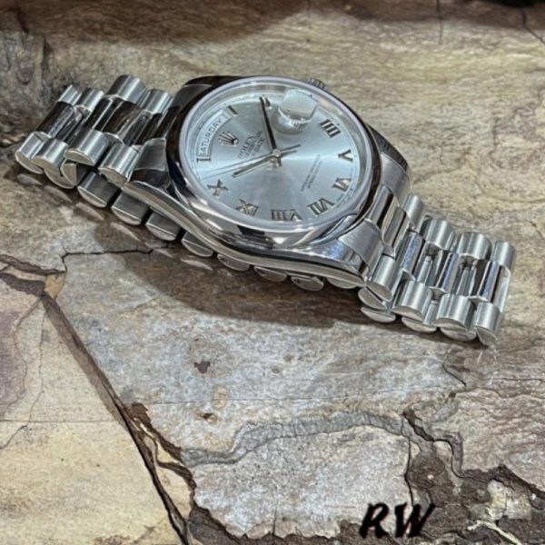 Rolex Day-Date 118206 Rhodium Grey Dial Roman Numerals 36mm Unisex Replica Watch - Image 4