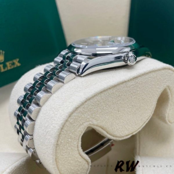 Rolex Datejust 126200 Stainless Steel Automatic Blue Motif Wave Dial 36MM Unisex Replica Watch - Image 4