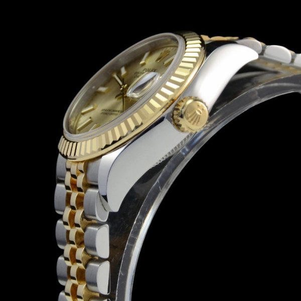 Rolex Datejust 279173 Champagne Index Dial Fluted Bezel 28mm Lady Replica Watch - Image 2
