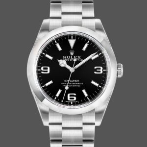 Rolex Explorer 214270 Stainless Steel Black Dial 39mm Mens Replica Watch