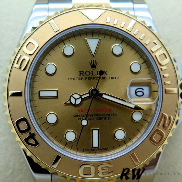 Rolex Yacht Master 168623 Steel Yellow Gold Champagne Dial 35MM Unisex Replica Watch - Image 3