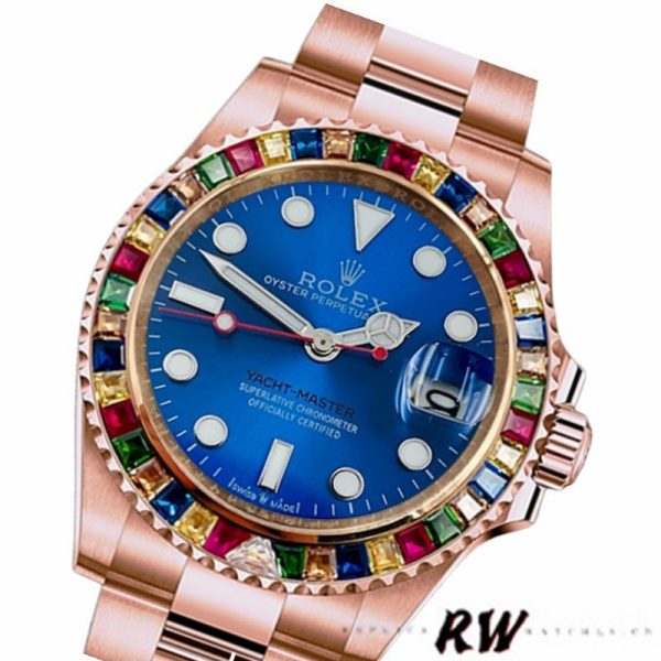 Rolex Yacht Master 116695 Everose Gold Blue Dial 40MM Mens Replica Watch - Image 2
