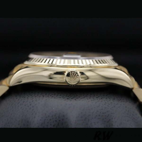 Rolex Day-Date 128238 Fluted Bezel White Index Dial 36MM Unisex Replica Watch - Image 4