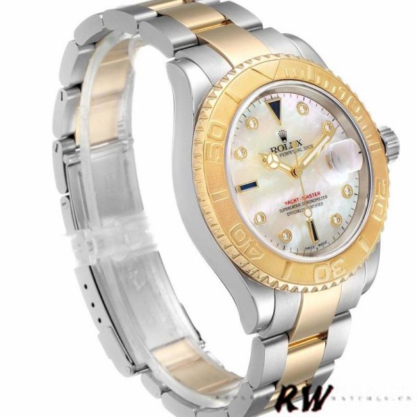 Rolex Yachtmaster 16623 Steel Yellow Gold Mother of Pearl White Dial 40MM Mens Replica Watch - Image 2