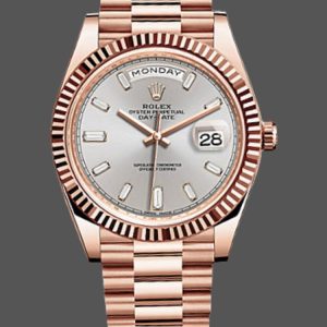 Rolex Day-Date 228235 Sundust Index Dial Fluted Bezel 40mm Mens Replica Watch