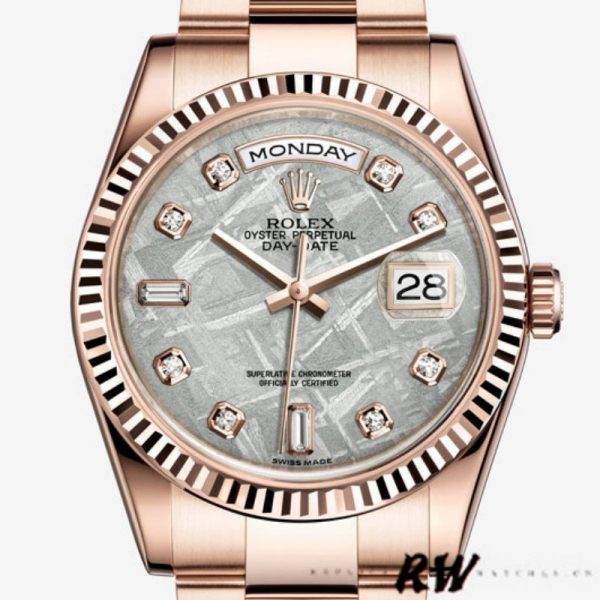 Rolex Day-Date 118235 Meteorite Diamond Dial 36mm Unisex Replica Watch - Image 2