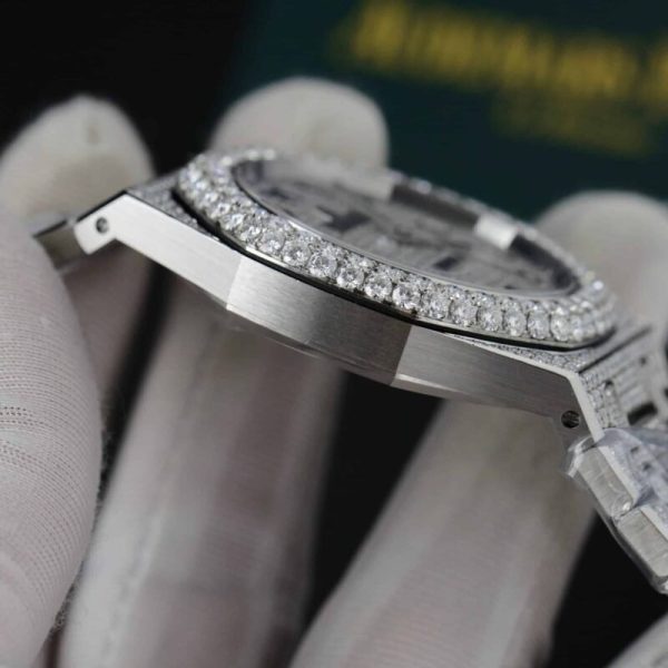 Audemars Piguet Royal Oak Iced Out Moissanite Arabic Dial Super Clone 41mm - Image 10