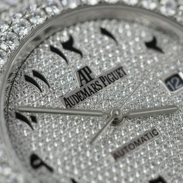 Audemars Piguet Royal Oak Iced Out Moissanite Arabic Dial Super Clone 41mm - Image 6