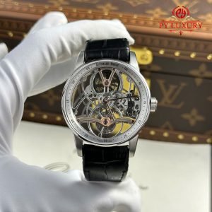 Audemars Piguet Code 11.59 26600CR Silver Tone Inner Bezel Black Leather Strap 1:1 Best Replica APPF 41mm