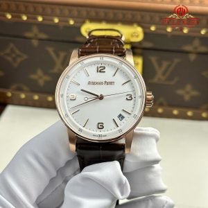 Audemars Piguet Code 11.59 Automatic 15210OR White Dial Leather Strap 1:1 Best Replica APSF 41mm