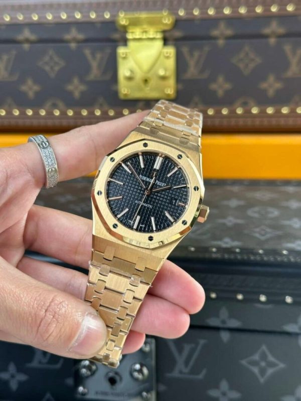 Audemars Piguet Royal Oak 15400OR Rose Gold Black Dial Replica 41mm - Image 2