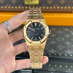 Audemars Piguet Royal Oak 15400OR Rose Gold Black Dial Replica 41mm