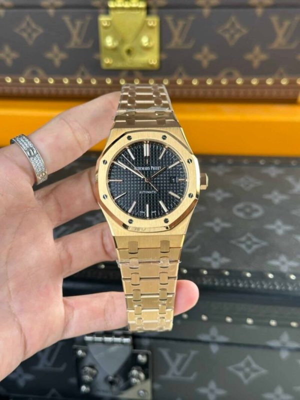 Audemars Piguet Royal Oak 15400OR Rose Gold Black Dial Replica 41mm