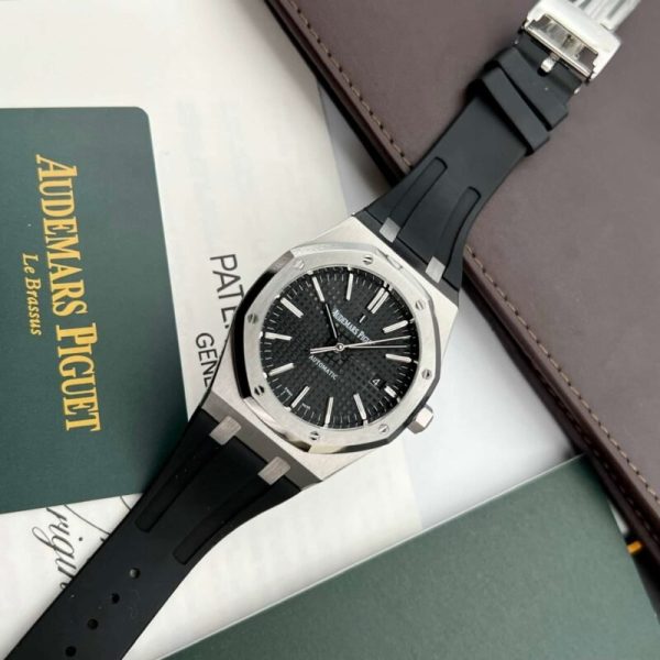 Audemars Piguet Royal Oak 15400ST Rubber Strap Black Dial Best Replica APS Factory 41mm - Image 3