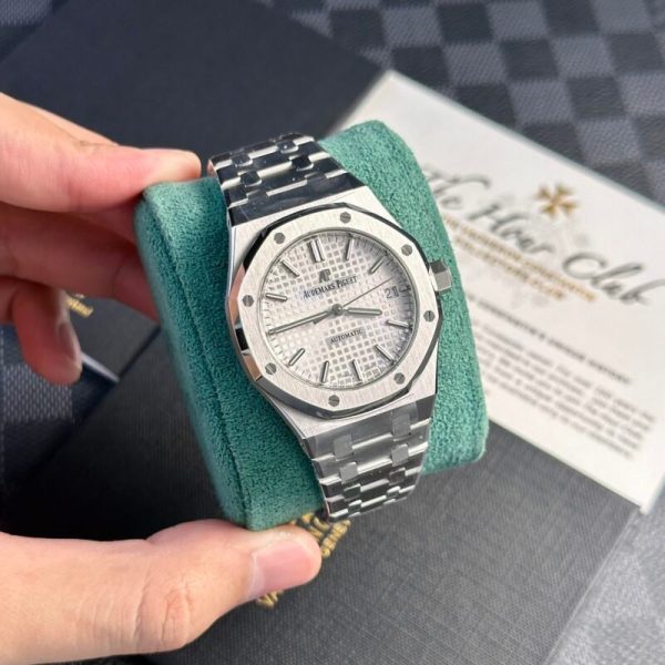 Audemars Piguet Royal Oak 15450ST White Dial Steel Bracelet Best Replica APS Factory 37mm - Image 2
