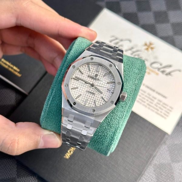 Audemars Piguet Royal Oak 15450ST White Dial Steel Bracelet Best Replica APS Factory 37mm - Image 3