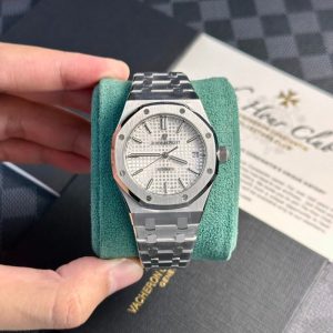 Audemars Piguet Royal Oak 15450ST White Dial Steel Bracelet Best Replica APS Factory 37mm