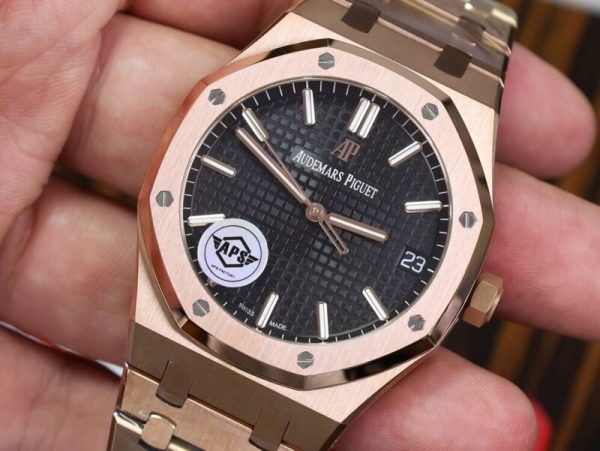 Audemars Piguet Royal Oak 15500OR Rose Gold Black Dial Super Clone APSF 41mm - Image 2