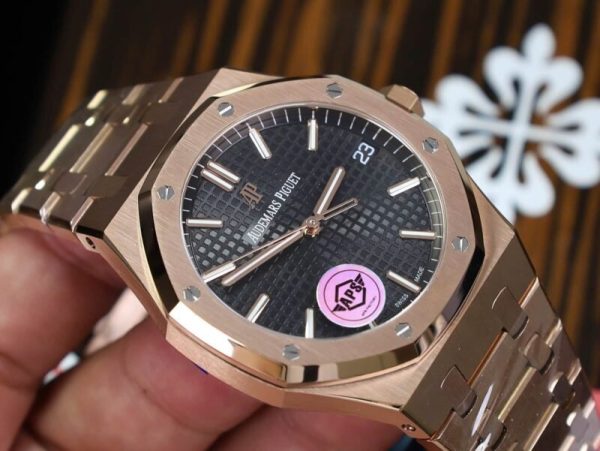 Audemars Piguet Royal Oak 15500OR Rose Gold Black Dial Super Clone APSF 41mm - Image 6