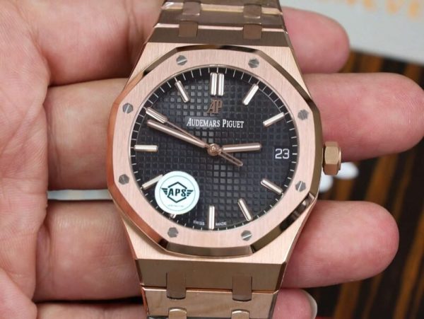 Audemars Piguet Royal Oak 15500OR Rose Gold Black Dial Super Clone APSF 41mm