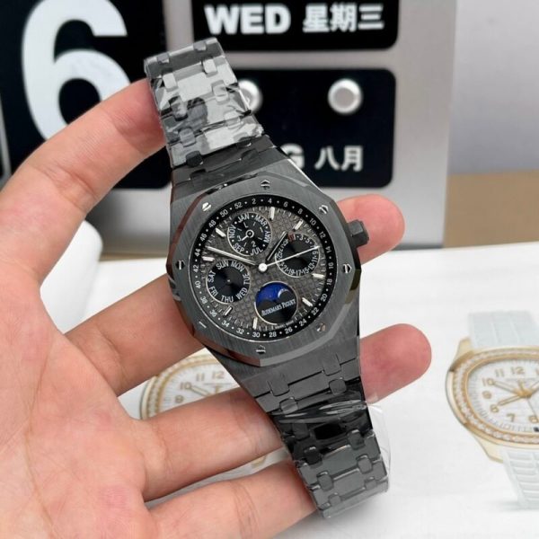 Audemars Piguet Royal Oak Perpetual Calendar 26579CE Grey Dial Black Ceramic Best Replica APSF 41mm - Image 2
