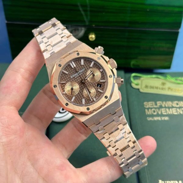Audemars Piguet Royal Oak Chronograph 26331OR Rose Gold Brown Dial Replica IPF 41mm - Image 2