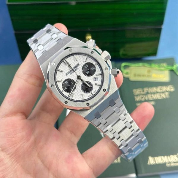 Audemars Piguet Royal Oak Chronograph 26331ST White Dial Replica IPF 41mm - Image 2