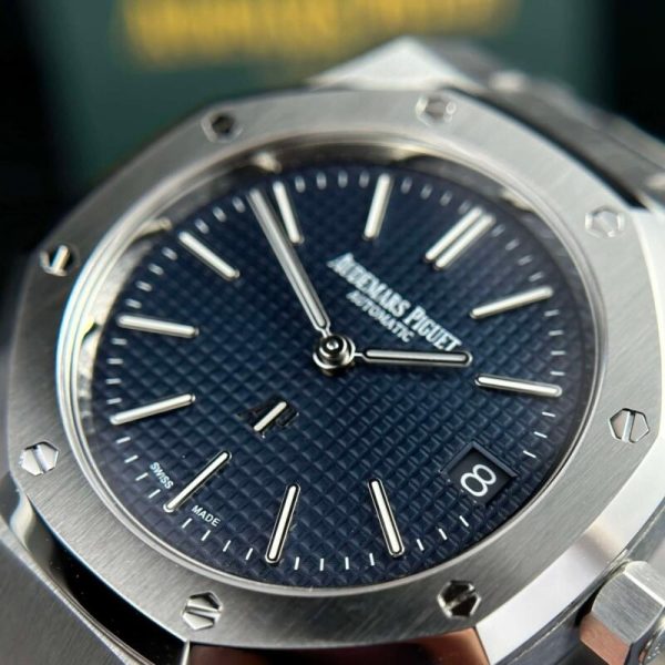 Audemars Piguet Royal Oak Jumbo Extra Thin 16202ST Blue Dial Best Replica 39mm - Image 6