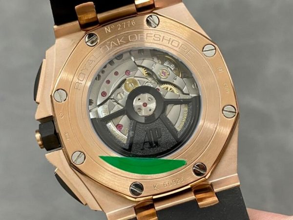 Audemars Piguet Royal Oak Offshore Chronograph 26400RO Rose Gold Ceramic Bezel Black Dial Best Replica APF 44mm - Image 7