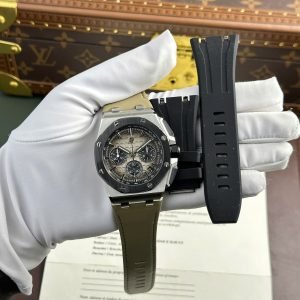 Audemars Piguet Royal Oak Offshore Chronograph 26420SO Smoked Taupe Dial Leather Strap Best Replica 43mm