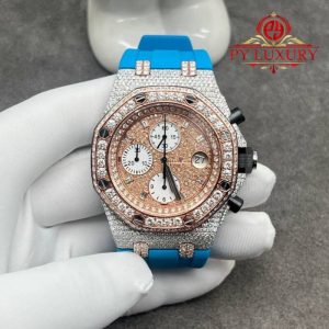 Audemars Piguet Royal Oak Offshore Chronograph 25940 Steel 18K Rose Gold Custom Diamonds Original Movement 42mm