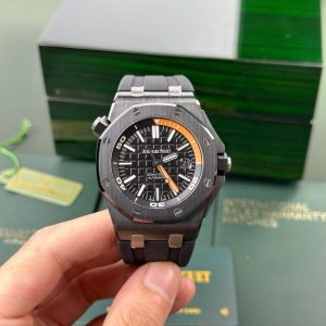 Audemars Piguet Royal Oak Offshore Diver 15707CE Black Dial Black Ceramic Rubber Best Replica APSF 42mm