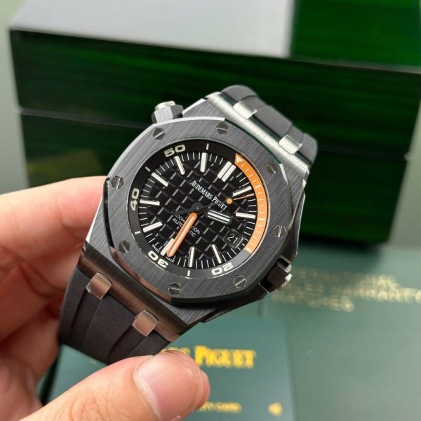 Audemars Piguet Royal Oak Offshore Diver 15707CE Black Dial Black Ceramic Rubber Best Replica APSF 42mm - Image 3