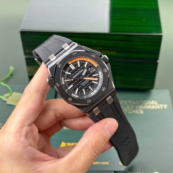 Audemars Piguet Royal Oak Offshore Diver 15707CE Black Dial Black Ceramic Rubber Best Replica APSF 42mm - Image 4