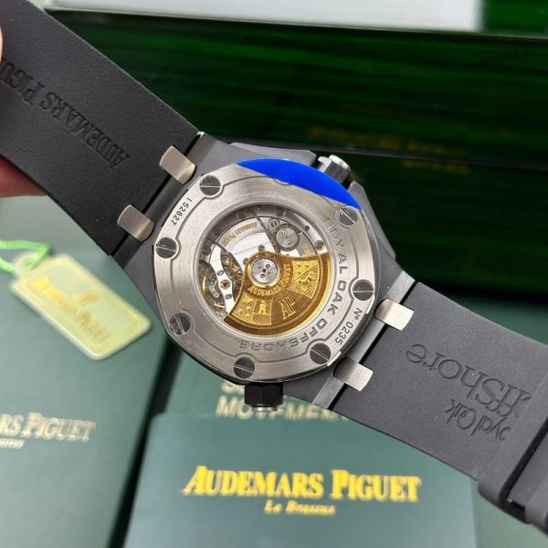 Audemars Piguet Royal Oak Offshore Diver 15707CE Black Dial Black Ceramic Rubber Best Replica APSF 42mm - Image 7