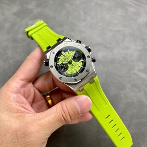 Audemars Piguet Royal Oak Offshore Diver Chronograph 26703ST Green Dial Rubber Best Replica JHF 42mm
