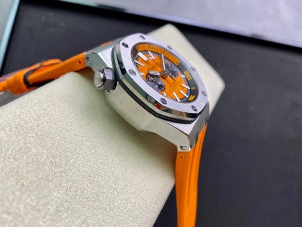Audemars Piguet Royal Oak Offshore Diver Chronograph 26703ST Orange Dial Orange Rubber Best Replica JHF 42mm - Image 6