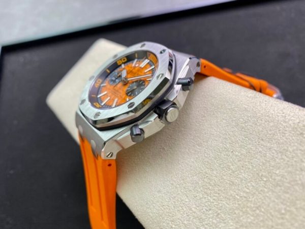 Audemars Piguet Royal Oak Offshore Diver Chronograph 26703ST Orange Dial Orange Rubber Best Replica JHF 42mm - Image 5