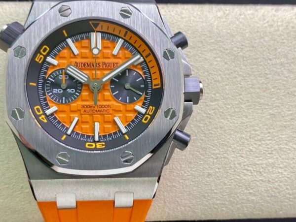 Audemars Piguet Royal Oak Offshore Diver Chronograph 26703ST Orange Dial Orange Rubber Best Replica JHF 42mm - Image 4
