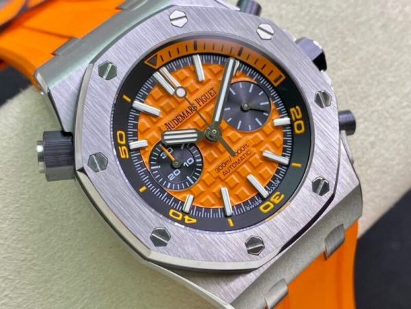 Audemars Piguet Royal Oak Offshore Diver Chronograph 26703ST Orange Dial Orange Rubber Best Replica JHF 42mm - Image 2
