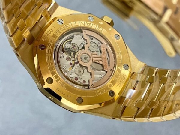 Audemars Piguet Royal Oak Perpetual Calendar 26574BA Yellow Gold Blue Dial Best Replica 41mm - Image 7